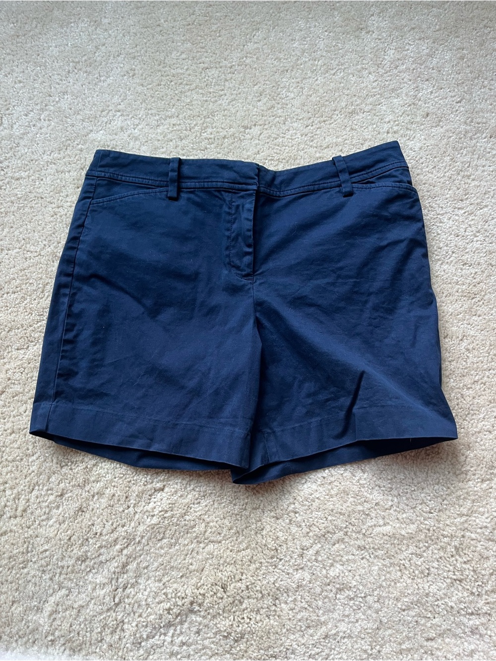 ⭐️ Talbots Women’s Navy Blue Chino Perfect Shorts - Size 10 Petite - VGUC